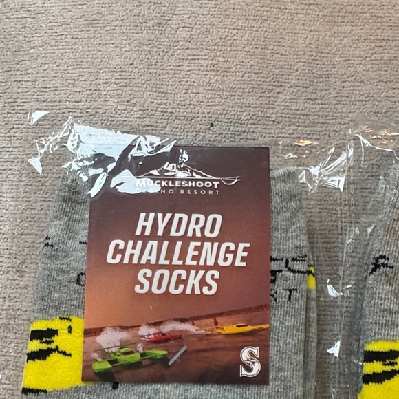 Gray and Yellow Hydro Challenge Socks - Picture 2 of 6